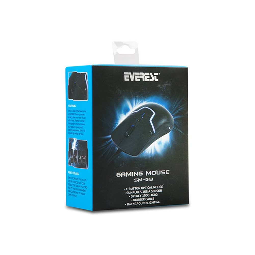 Everest SM-G13 1600dpi Usb İnternet Kafe Oyuncu ve Ofis Mouse