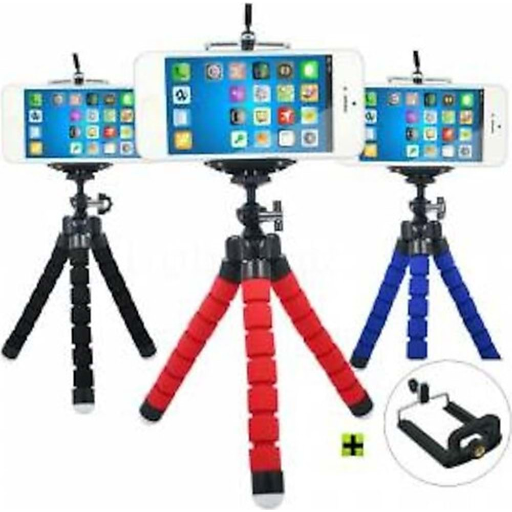 TLS-016 Mini Esnek Ahtapot Tripod Selfie Masa Üstü Standı