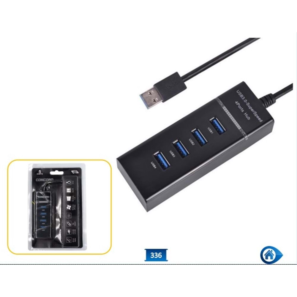 CONCORD C-848 4 PORTLU USB 3.0 HUB USB ÇOKLAYICI