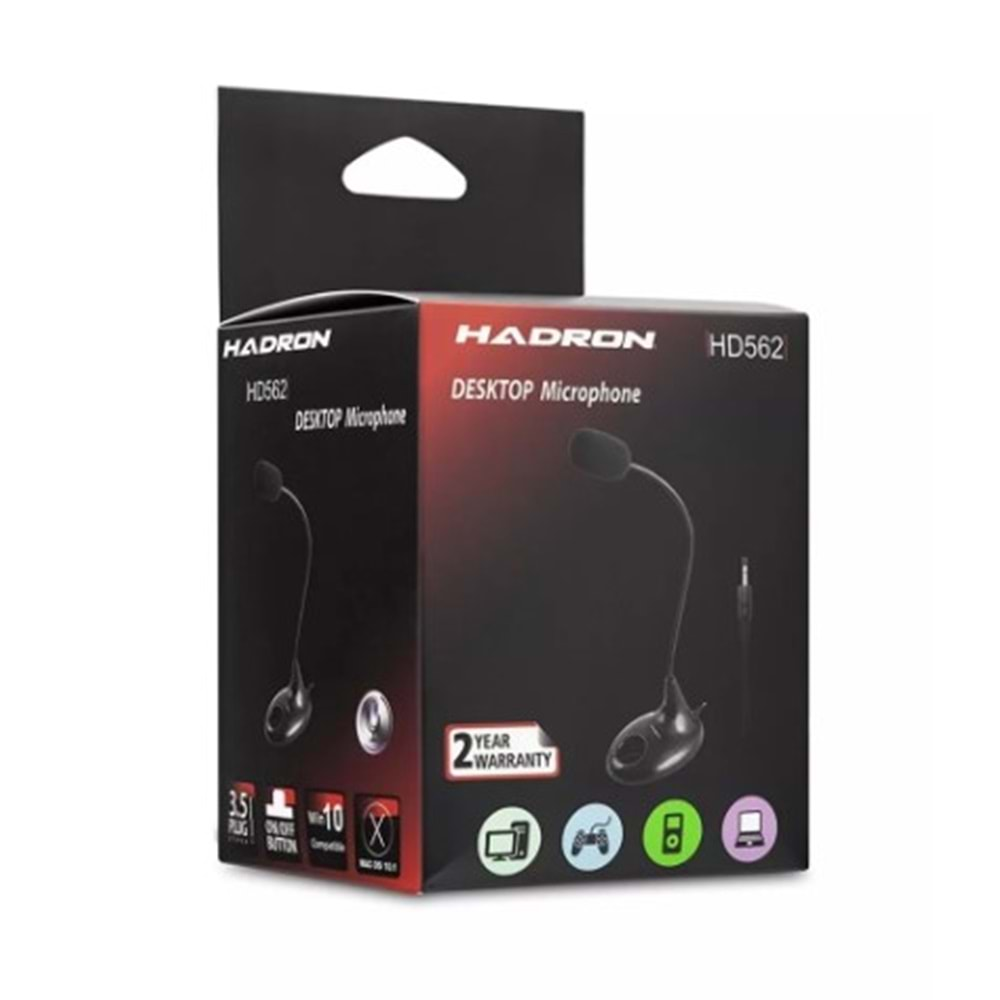 HADRON HD562 MASAÜSTÜ KABLOLU PC MİKROFON 3.5MM 2 BOĞUMLU