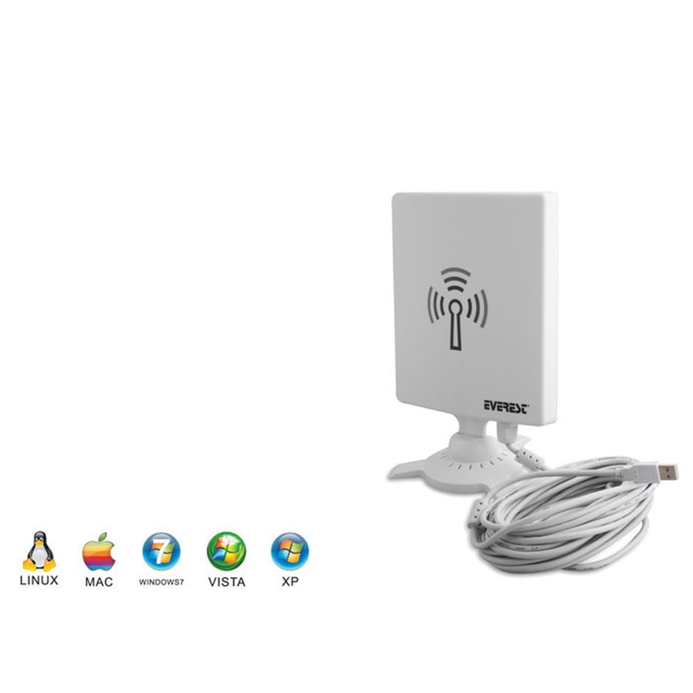 Everest EWN-720 150Mbps 8Metre Usb Uzatma Kablolu Wireless Alıcı Kablosuz Adaptör