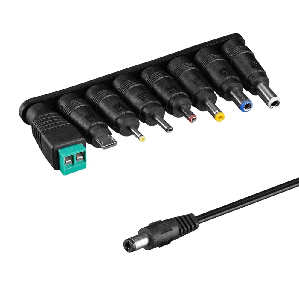 S-link SL-129C 3V/4.5V/5V/6V/7.5V/9V/12V 2A 24W (5.5*2.1) Üniversal 8 Uçlu Adaptör