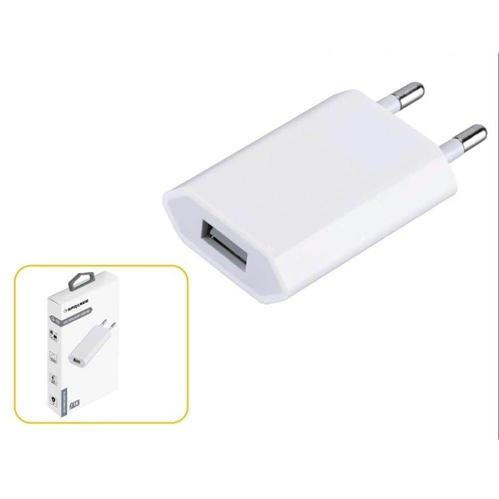 SPRANGE Q-10 5V1A İPHONE ŞARJ KAFA LİGHTNİNG USB POWER ADAPTER