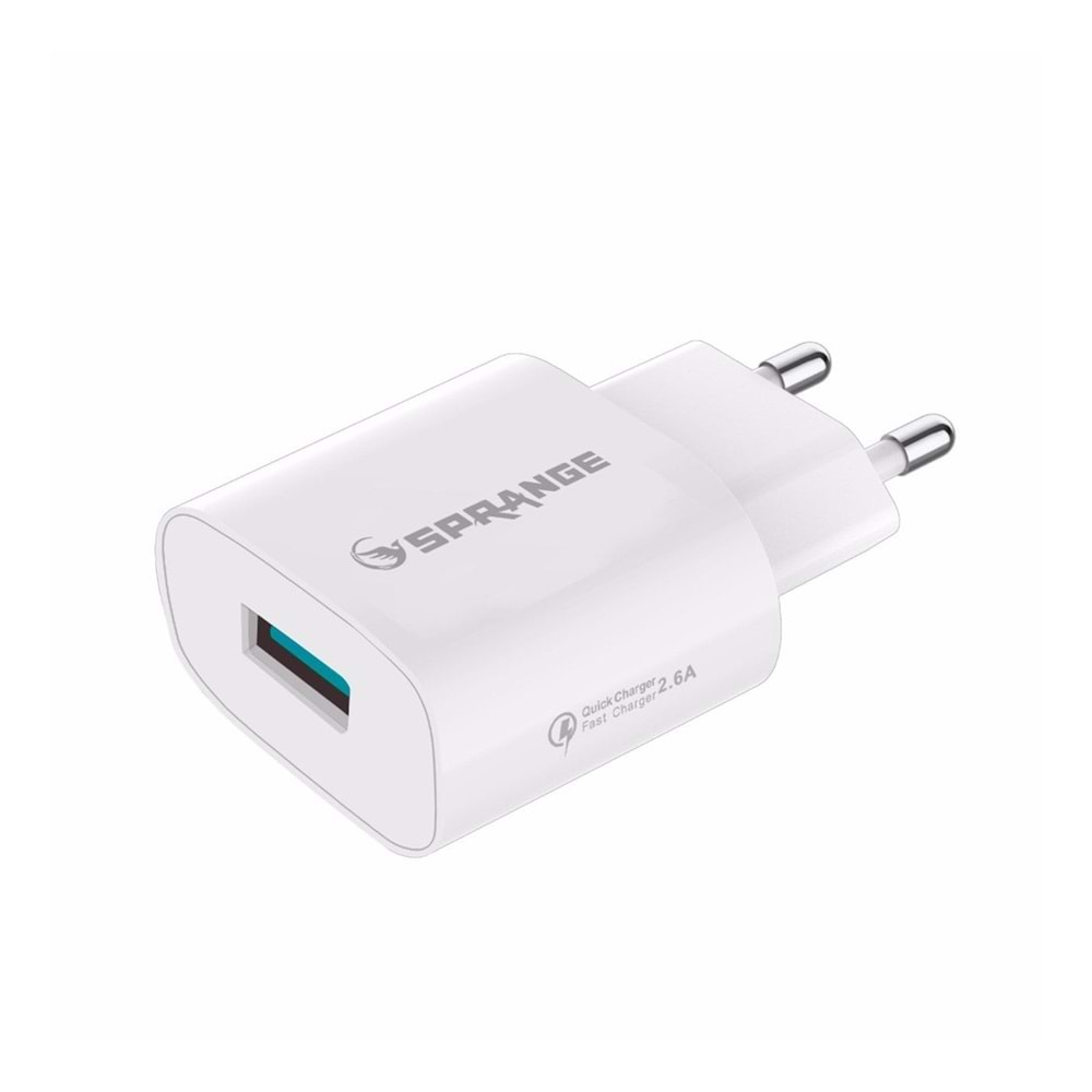 SPRANGE Q-26 HIZLI ŞARJ 5V-9V-12V 2.6A ŞARJ KAFA QUİCK FAST CHARGE USB POWER ADAPTER