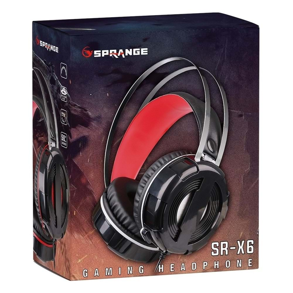 SPRANGE SR-X6 OYUNCU GAMİNG LEDLİ IŞIKLI PC MİKROFONLU KULAKLIK