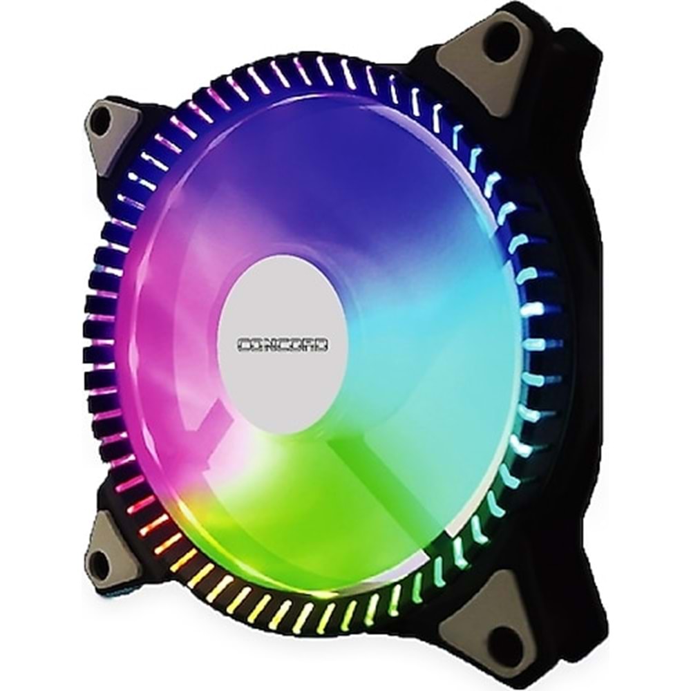 Concord C-894 RGB Gökkuşağı Renkli 12cm Soğutucu Fan