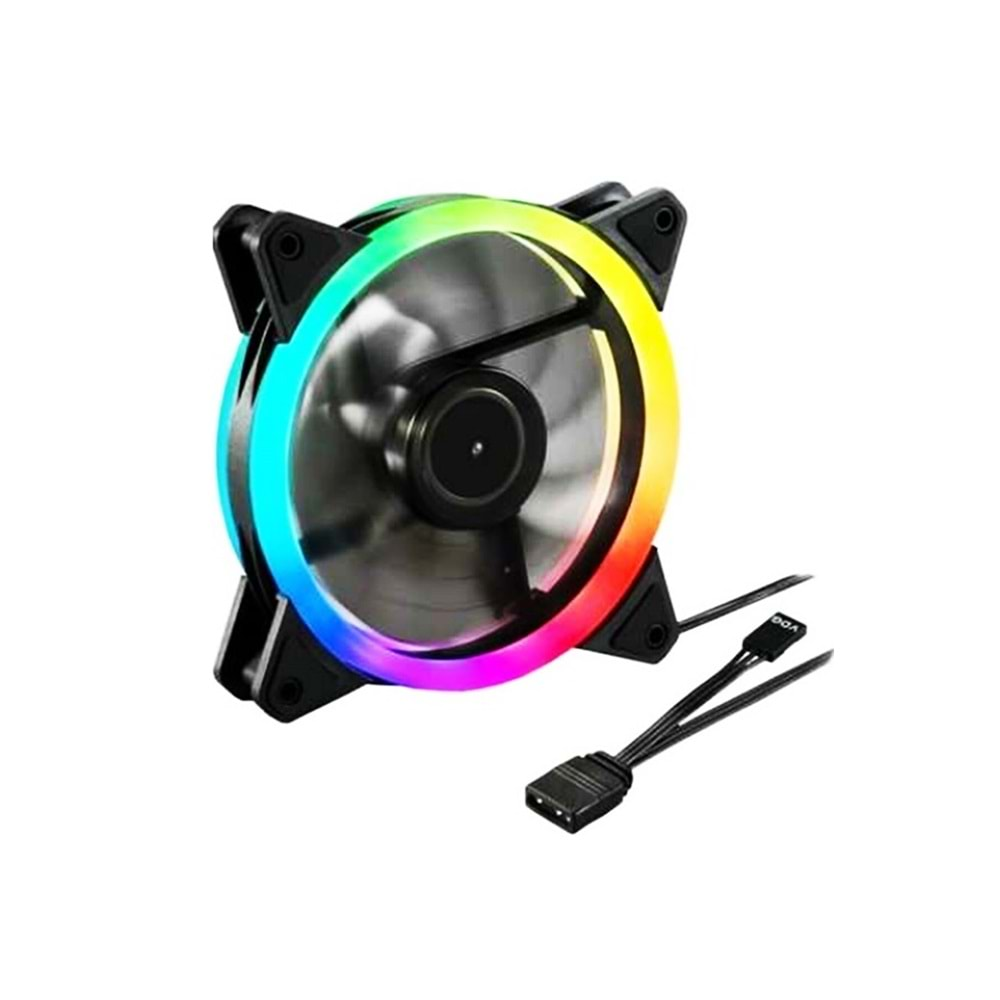 Concord C-892 RGB Rainbow Color Gökkuşağı Renkli 12CM Soğutucu Fan