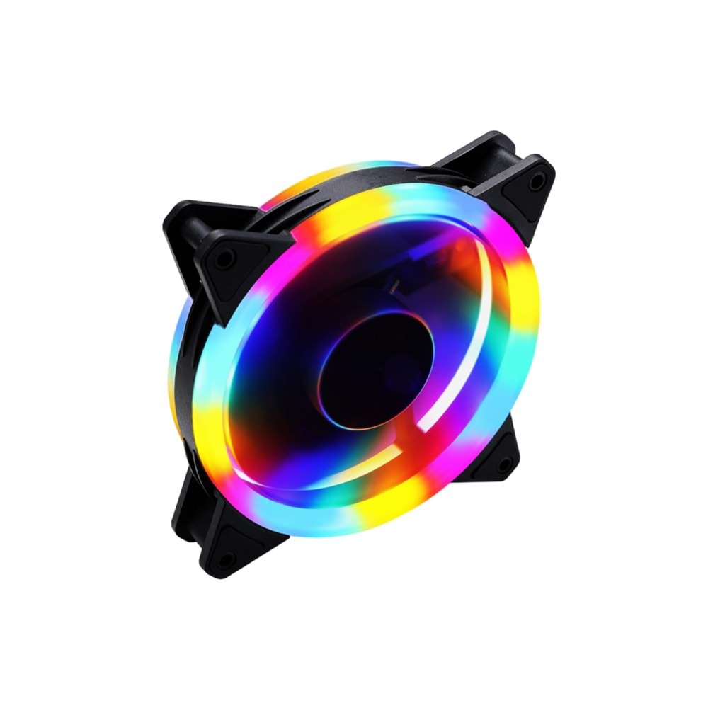 Concord C-892 RGB Rainbow Color Gökkuşağı Renkli 12CM Soğutucu Fan