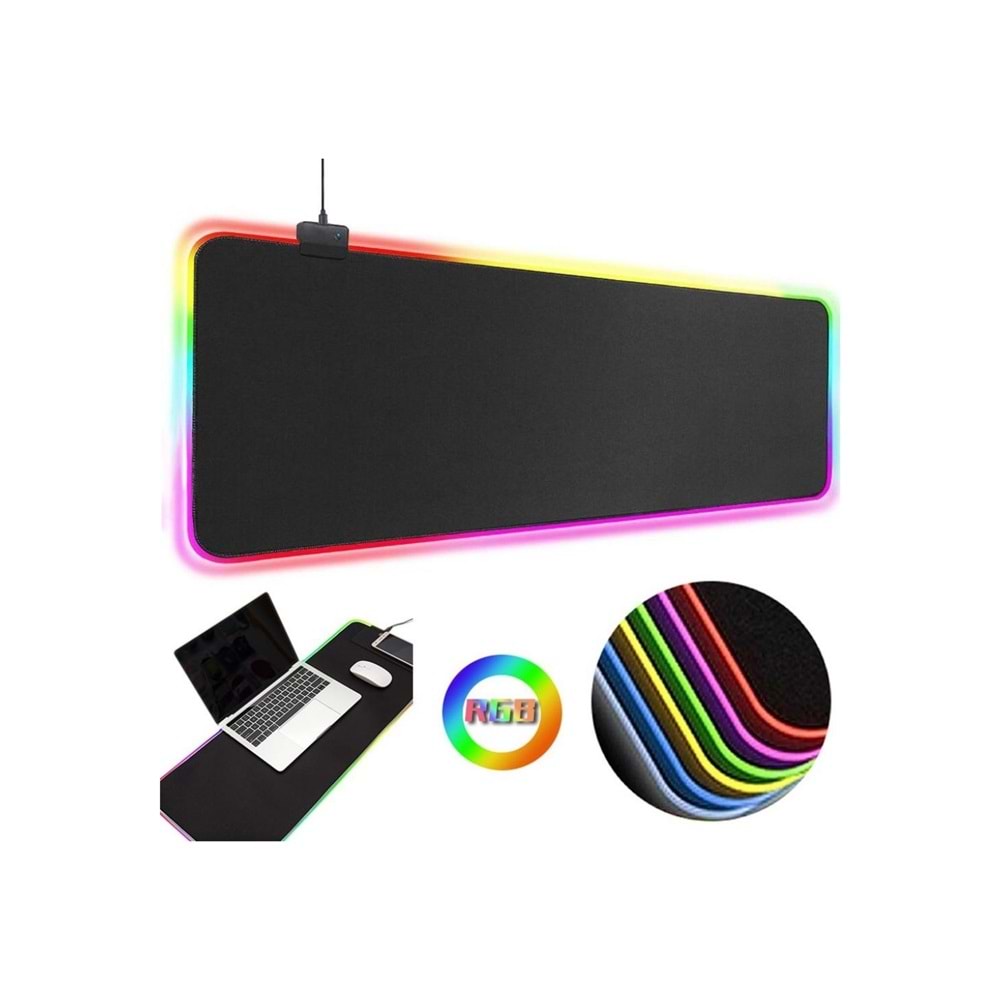 Concord LMP-80 RGB Işıklı Oyuncu Mouse Pad Kaymaz Taban 30*80cm