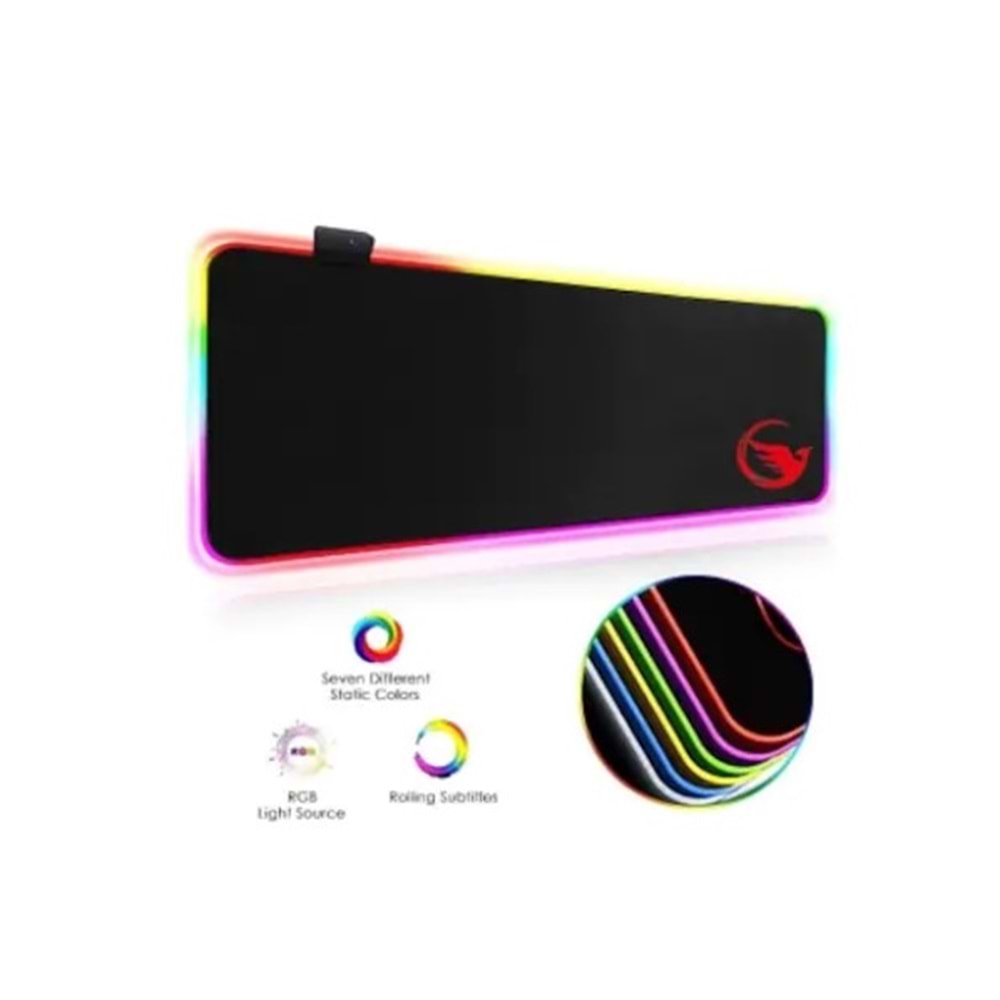 Concord LMP-80 RGB Işıklı Oyuncu Mouse Pad Kaymaz Taban 30*80cm