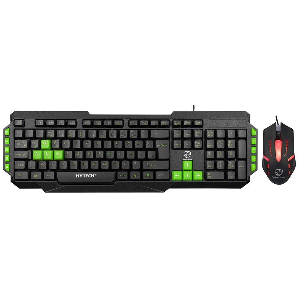 Hytech HKM-58 COMBO GAMY PLUS Mavi Tuşlu Q Gaming Oyuncu Klavye + Mouse