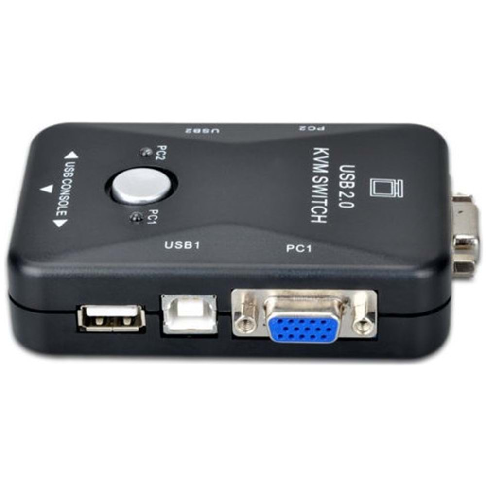 Alfais AL4509 2 Port Usb To Kvm Switch Çoklu Pc Kasa Çoklayıcı 2 KASA 1 MONİTÖR