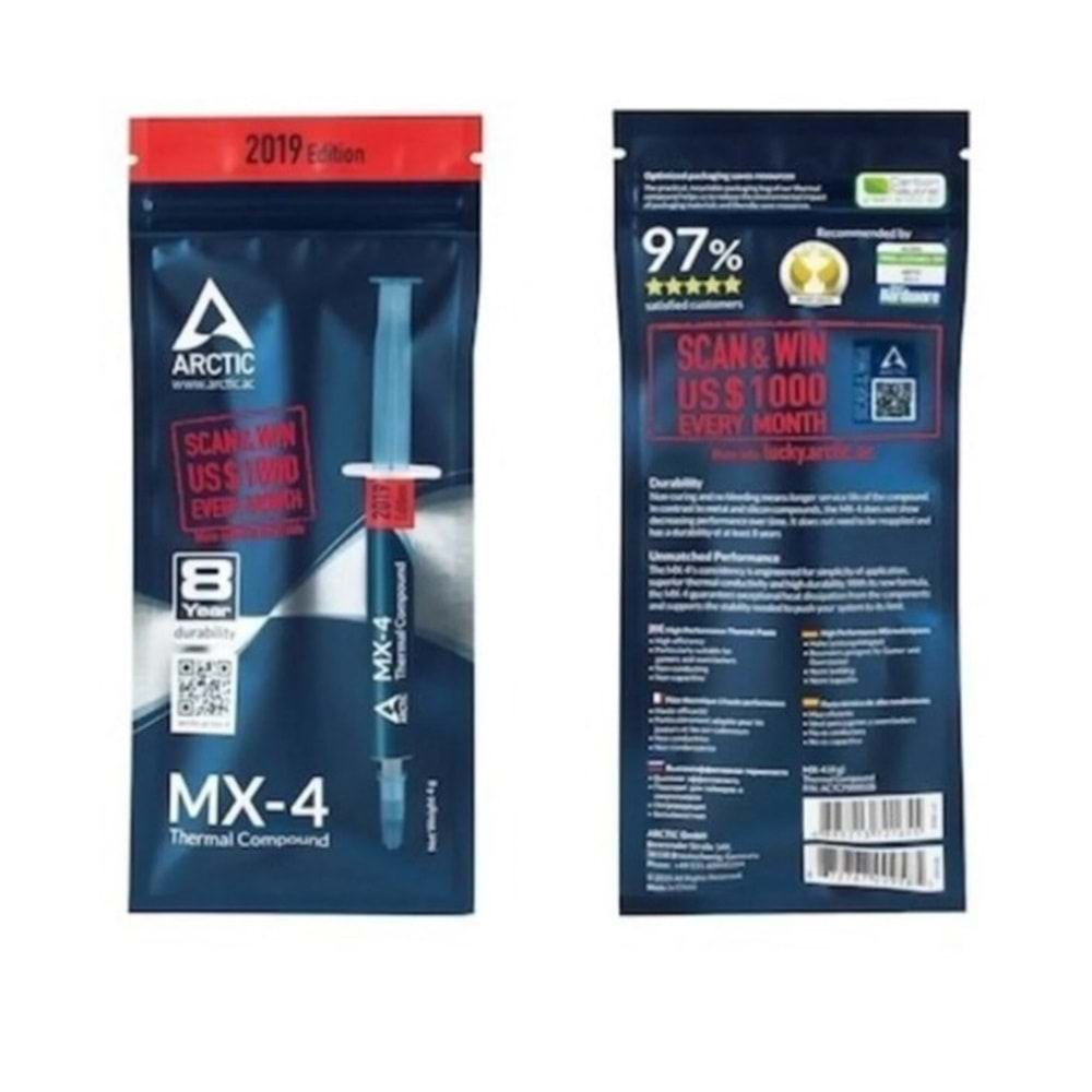 MX-4 MC4 EKSTRA KALİTELİ THERMAL GRASE 4GR ED TERMAL MACUN