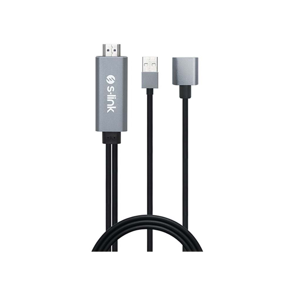 S-link SL-IPH25 HDMİ to USB-F 2m Mobil Telefon Uyumlu Görüntü Aktarıcı Kablo