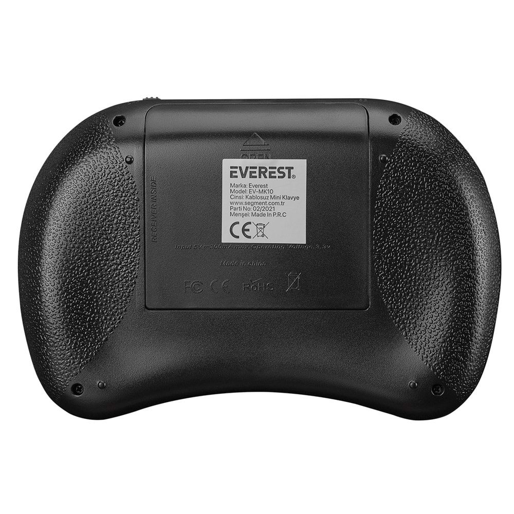 Everest EV-MK10 2.4GHz 3 Renk Işıklı kablosuz 2.4GHz Wifi Smart TV Mini Klavye Dokunmatik Mouse