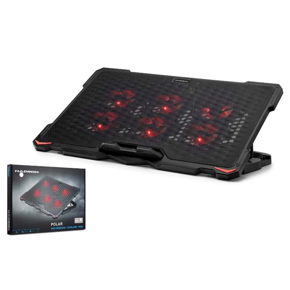 HADRON HD2013 POLAR 6 FANLI KADEMELİ STANDLI NOTEBOOK SOĞUTUCU LEDLİ IŞIKLI