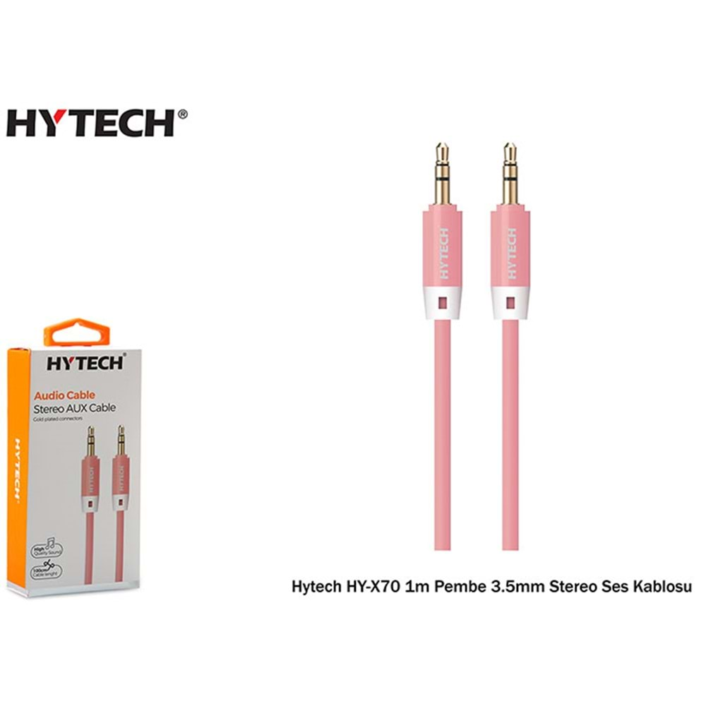 Hytech HY-X70 1M Siyah 3.5mm AUX KABLO Stereo Ses Kablosu