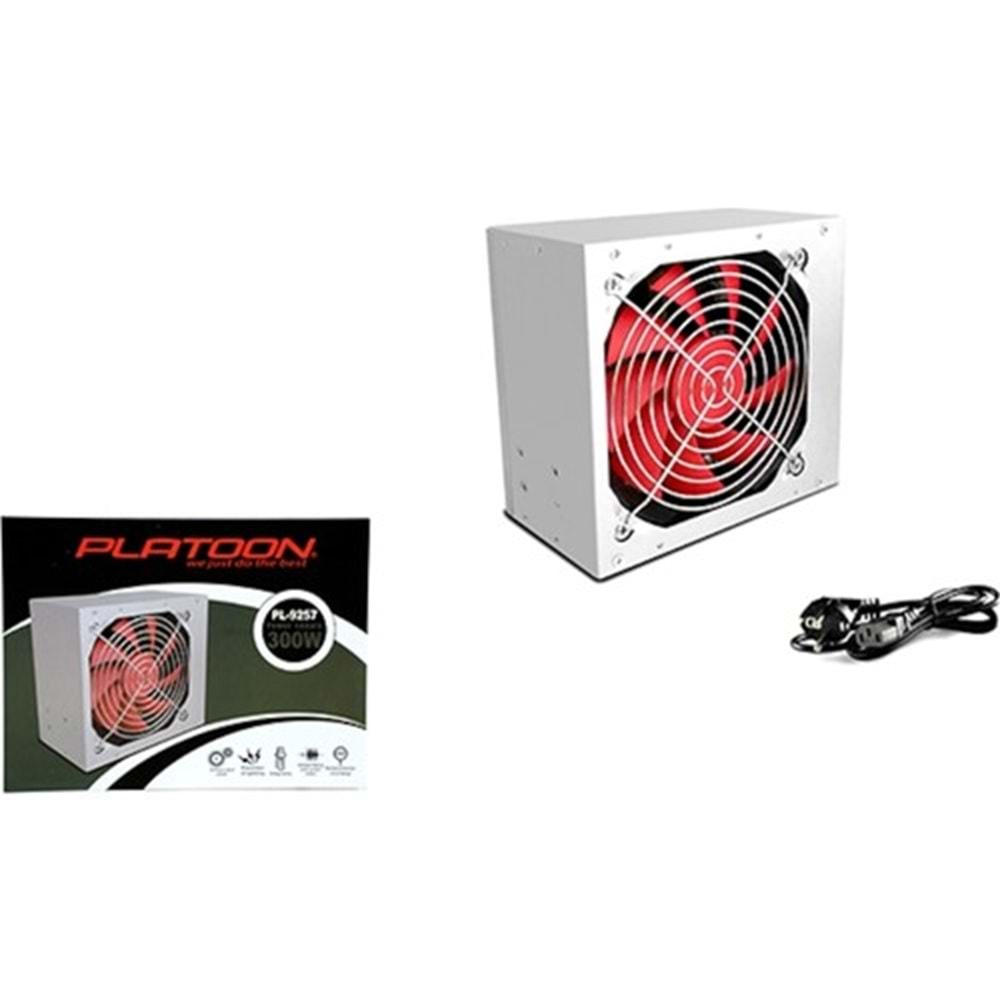 PLATOON PL-9257 POWER SUPPLY 300W 12CM FANLI GÜÇ KAYNAĞI