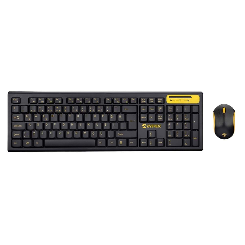 EVEREST KM-5535 MULTİMEDYA ULTRA İNCE SLİM KABLOSUZ KLAVYE + MOUSE SET