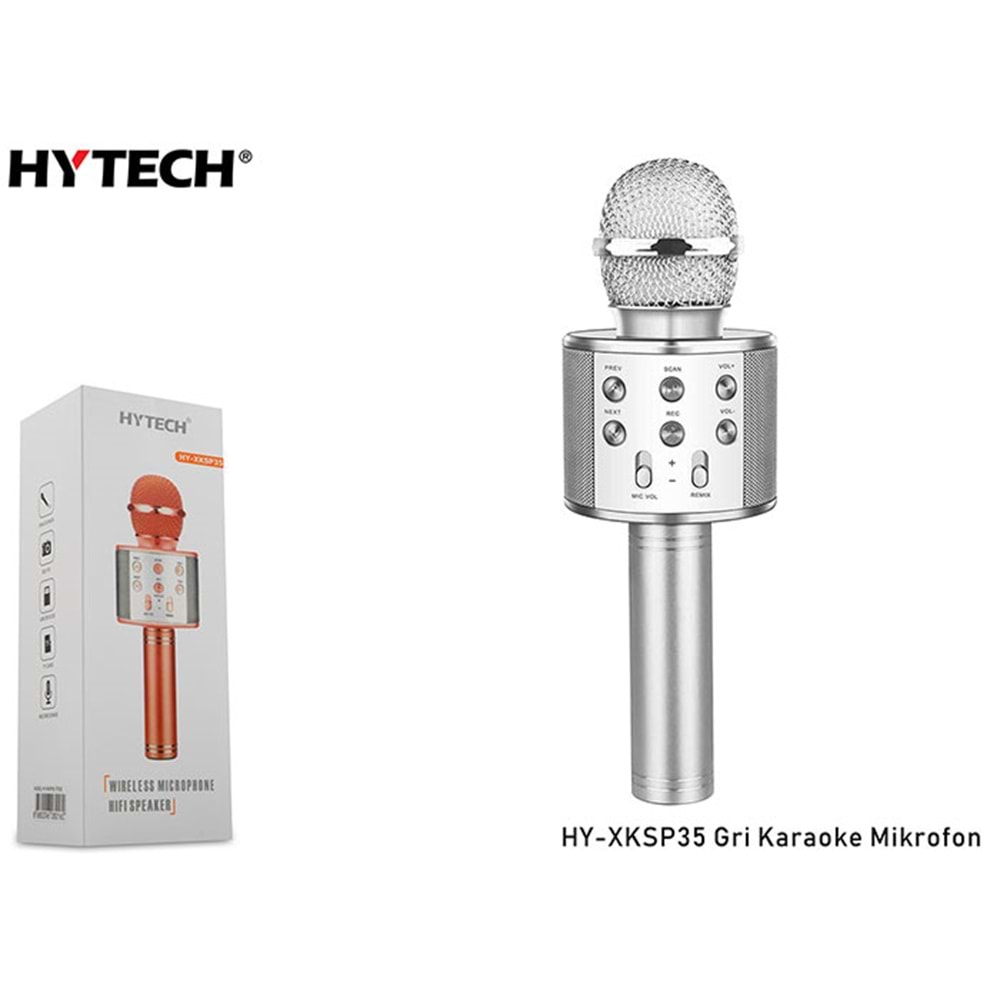 HYTECH HY-XKSP35 BT/TF/USB AUX KARAOKE MİKROFON