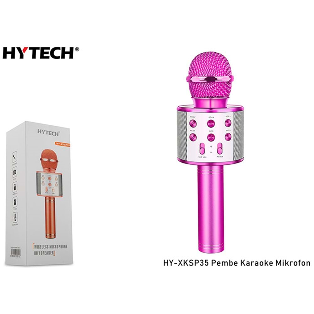 HYTECH HY-XKSP35 BT/TF/USB AUX KARAOKE MİKROFON