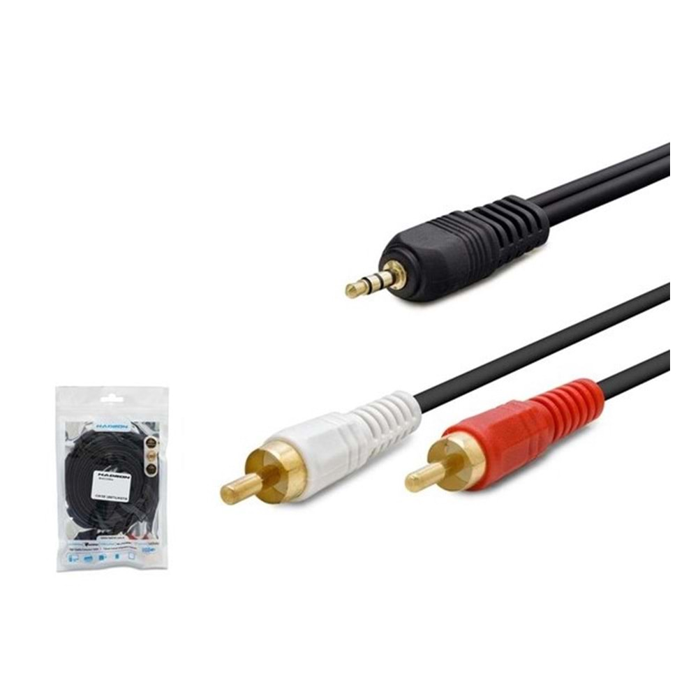 HADRON HD4409 AUX TO 2RCA KABLO 10METRE