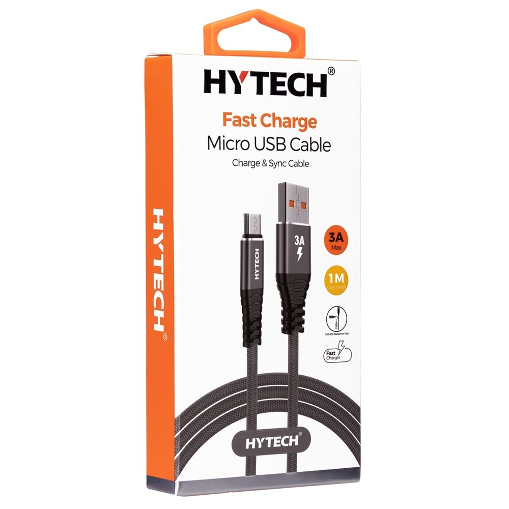 Hytech HY-X210 3A Micro Usb 1m Data + Sarj Kablosu