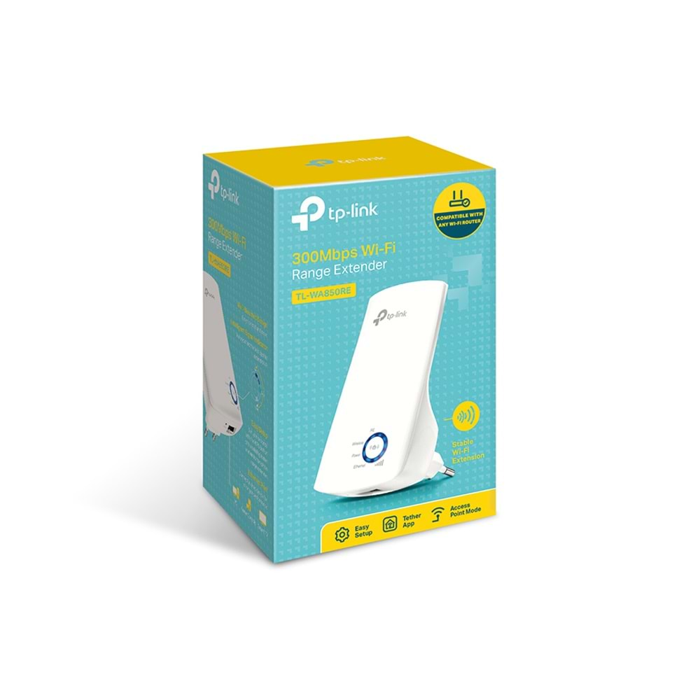 TP-Link TL-WA850RE 300Mbps N Kablosuz Kompakt Access Point ve Menzil Genişletici