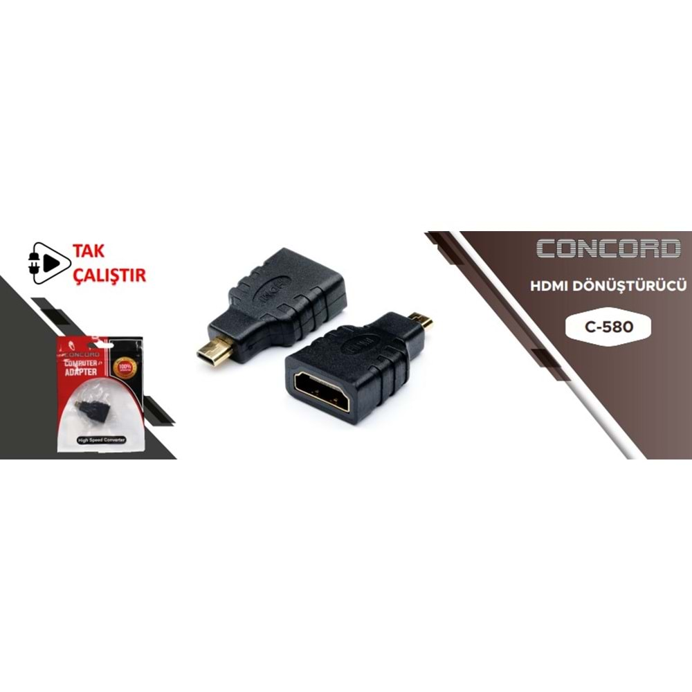 CONCORD C-580 MİCRO HDMİ TO HDMİ ÇEVİRİCİ