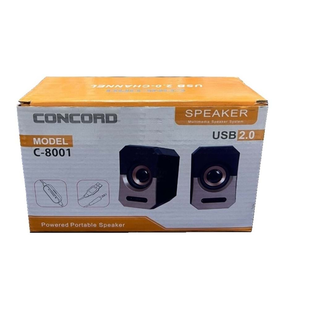 CONCORD C-8001 YÜKSES SES USB 2.0 PC 1+1 HOPARLÖR