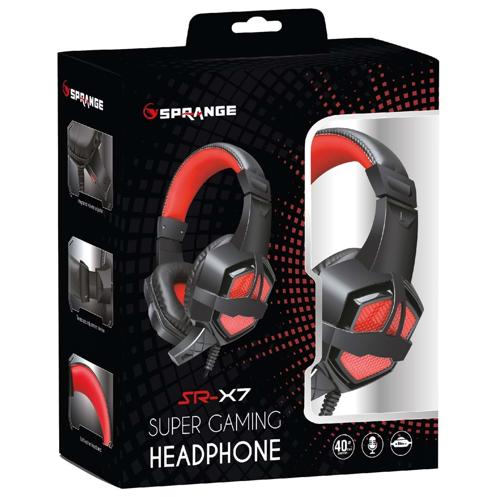 SPRANGE SR-X7 OYUNCU GAMİNG LEDLİ IŞIKLI PC MİKROFONLU KULAKLIK