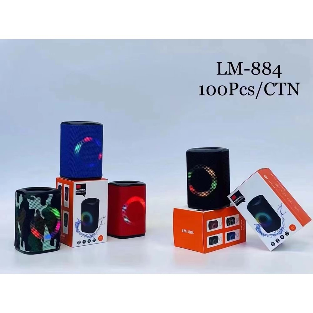 TELSAN LM-884 USB/SD/FM/BLUETOOTH RGB IŞIKLI MÜZİK KUTUSU