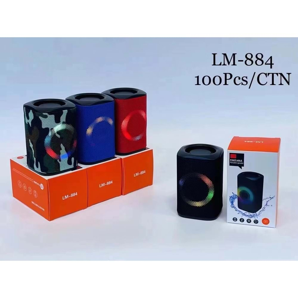 TELSAN LM-884 USB/SD/FM/BLUETOOTH RGB IŞIKLI MÜZİK KUTUSU