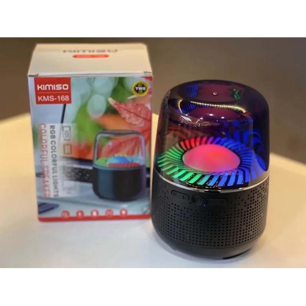 TELSAN KMS-168 SD/USB/FM TELEFON GÖRÜŞME RENKLİ COLORFUL BLUETOOTH RGB IŞIKLI MÜZİK KUTUSU