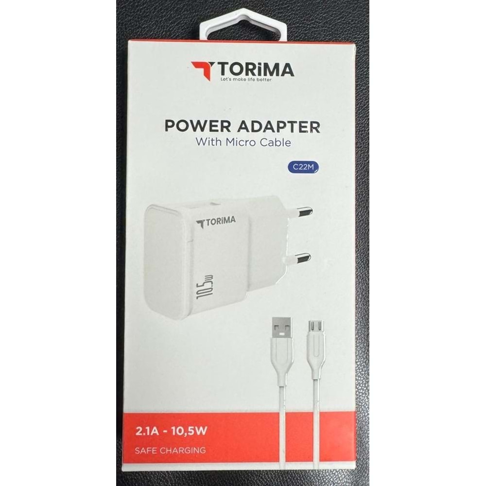 TORİMA C22M MİKRO ŞARJ ALETİ TAKIM 10.5W 2.1A ŞARJ ALETİ