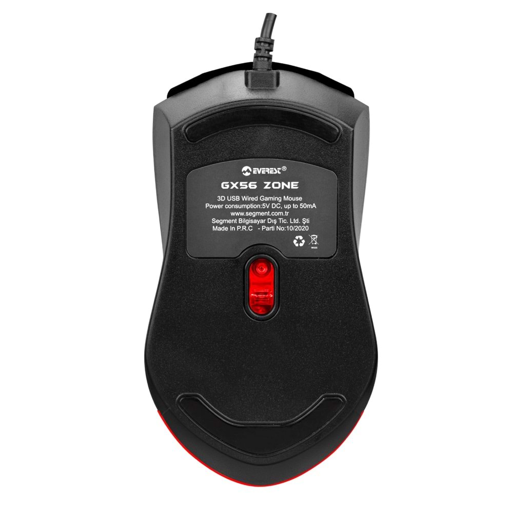 Everest GX56 ZONE Usb Siyah 3D Optik Led Mouse