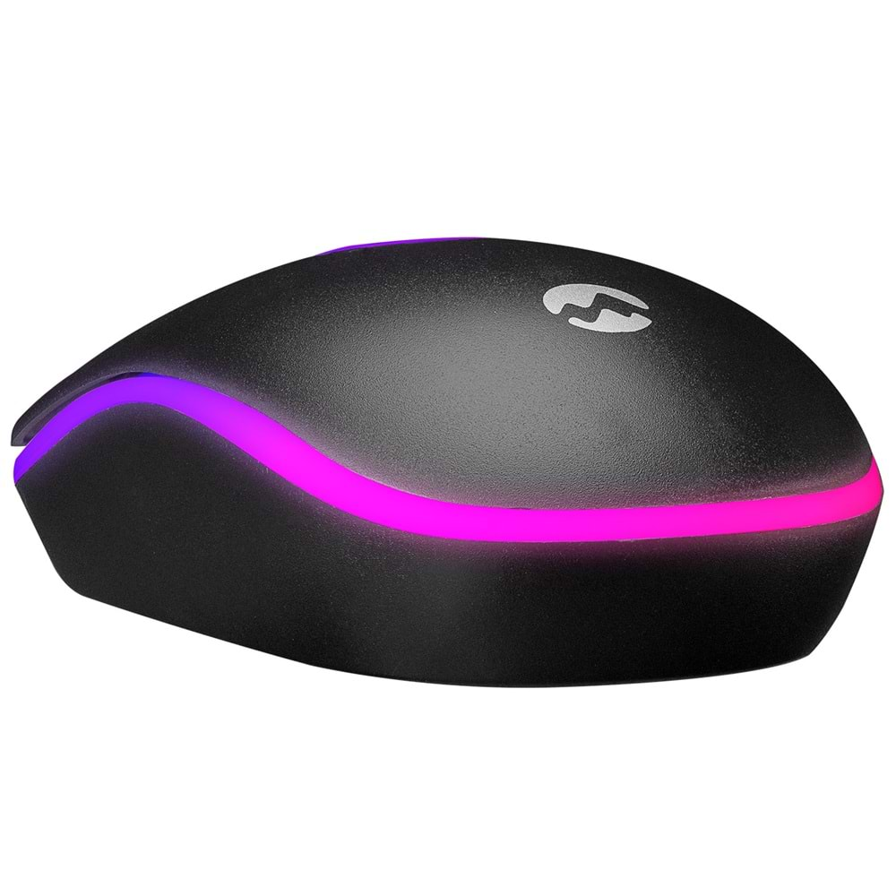 Everest SM-166 Usb Siyah Işıklı Optik Mouse