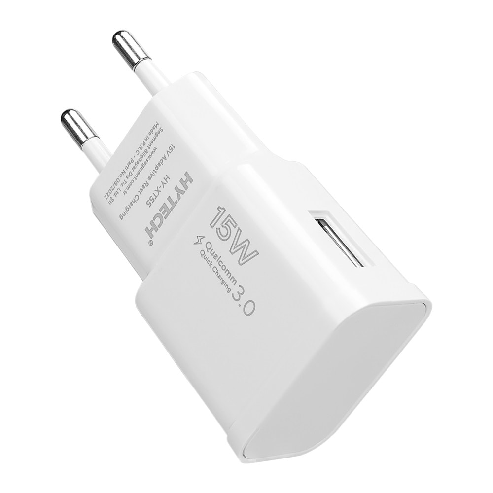 Hytech HY-XT55T 15W Quick 3.0 Type USB-C Beyaz Kablo + Ev Şarj Adaptör