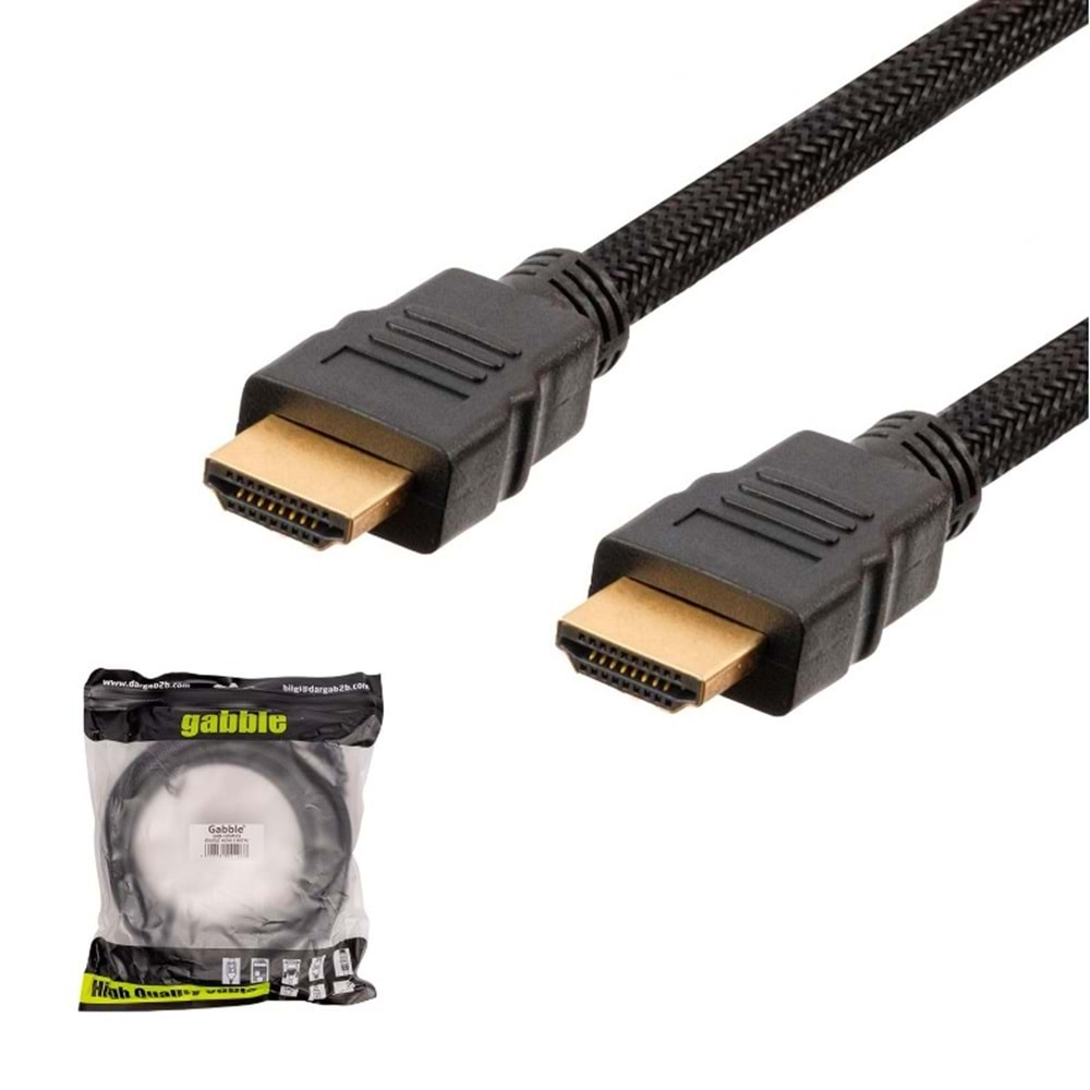 GABBLE GAB-HDMI015 HDMI ÖRGÜLÜ HDMİ KABLO 1.5MT