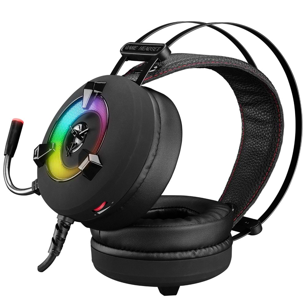 Rampage Miracle-X2 PLUS Siyah RGB Led 7.1 Surround Sound System Gaming Mikrofonlu Oyuncu Kulaklığı