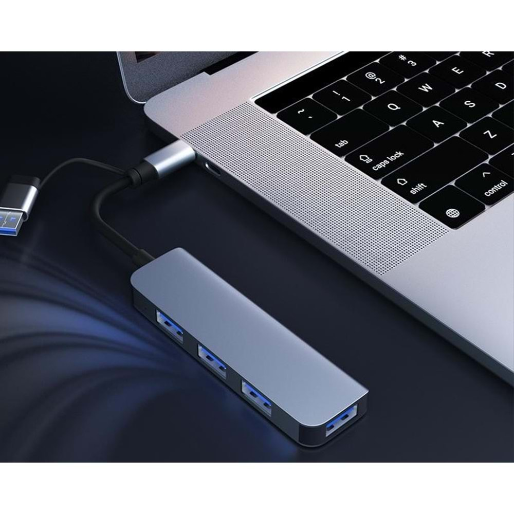 CONCORD BYL-2013TU 4 IN 1 USB-A + TYPE-C USB HUB 4 PORT