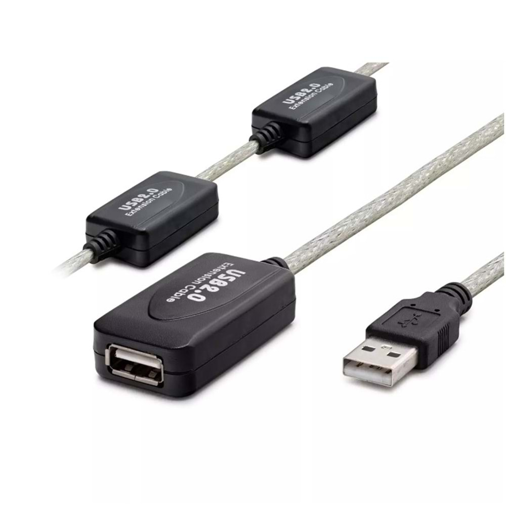 HADRON HDX7537 KABLO USB 2.0 ÇİPLİ USB UZATMA 15METRE