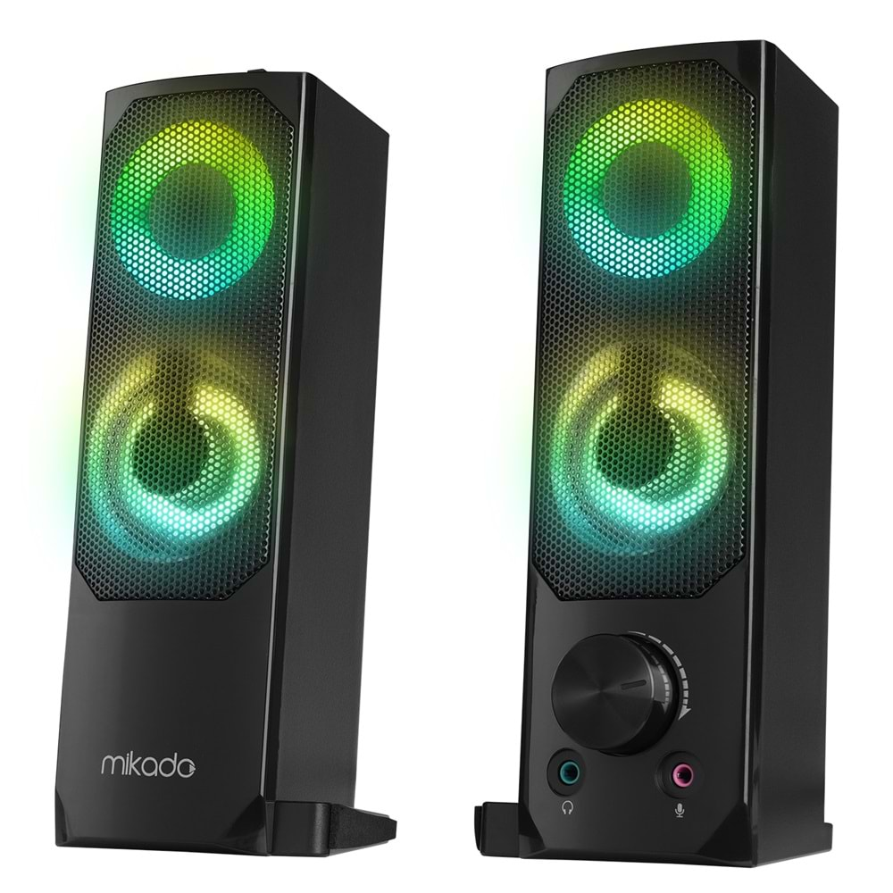 Mikado MD-S102 2.0 3Wx2CH RGB Ledli Siyah USB Soundbar Speaker Hoparlör