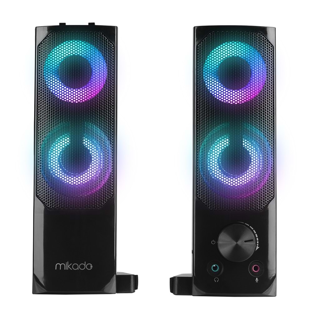 Mikado MD-S102 2.0 3Wx2CH RGB Ledli Siyah USB Soundbar Speaker Hoparlör