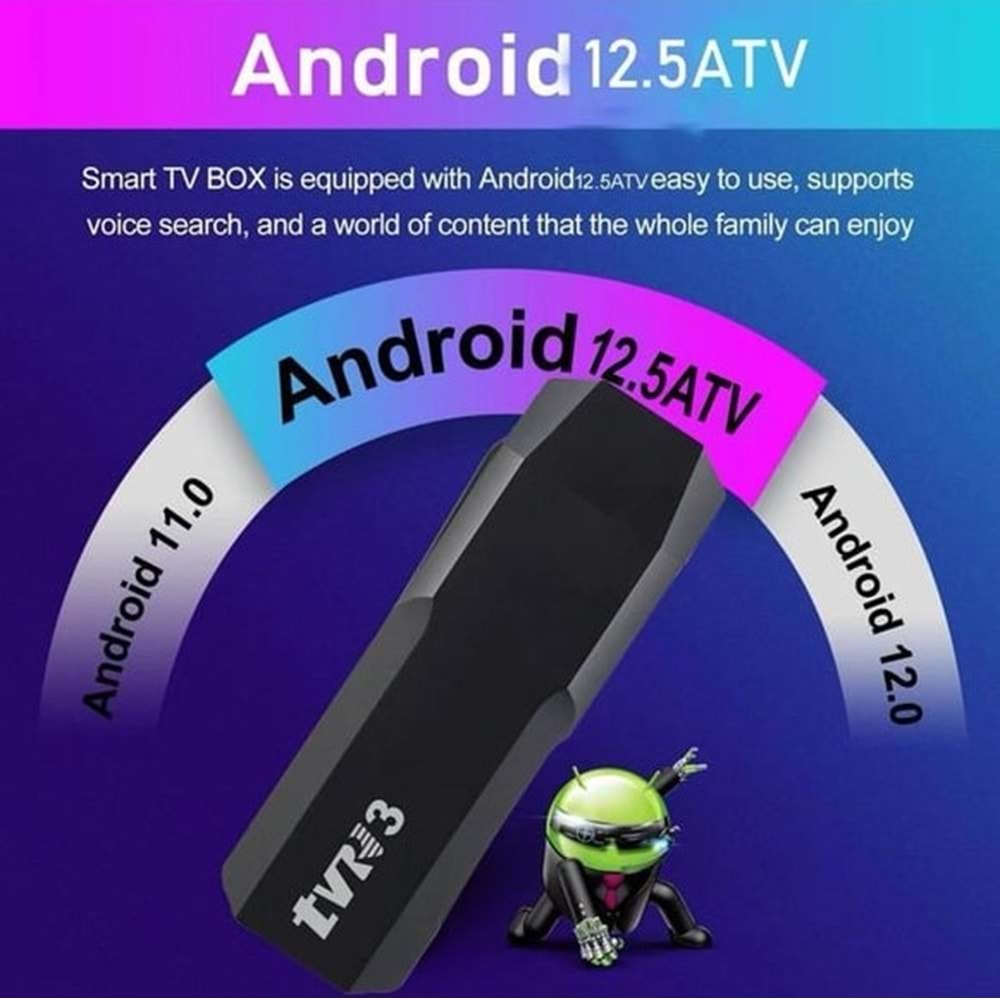 PLATOON PL-7700 Ultra Hd Android Tv Box TVR3 TV Stick 1080P 4K Android 12 Wifi Akıllı Medya Oynatıcı TV Stick