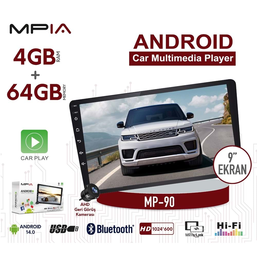 MPIA MP-90 BT MULTİMEDYA KAMERALI CAR PLAYER 9