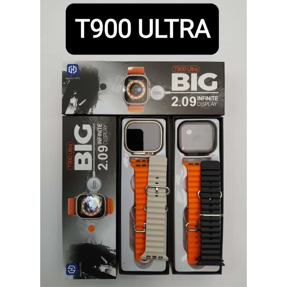 TELSAN T900 Ultra Yükseltilmiş Yeni Sürüm 49mm 2.09İnç Kablosuz Şarj Özellikleri Tam Ekran Bt Çağrı Özellikli Akıllı Saat