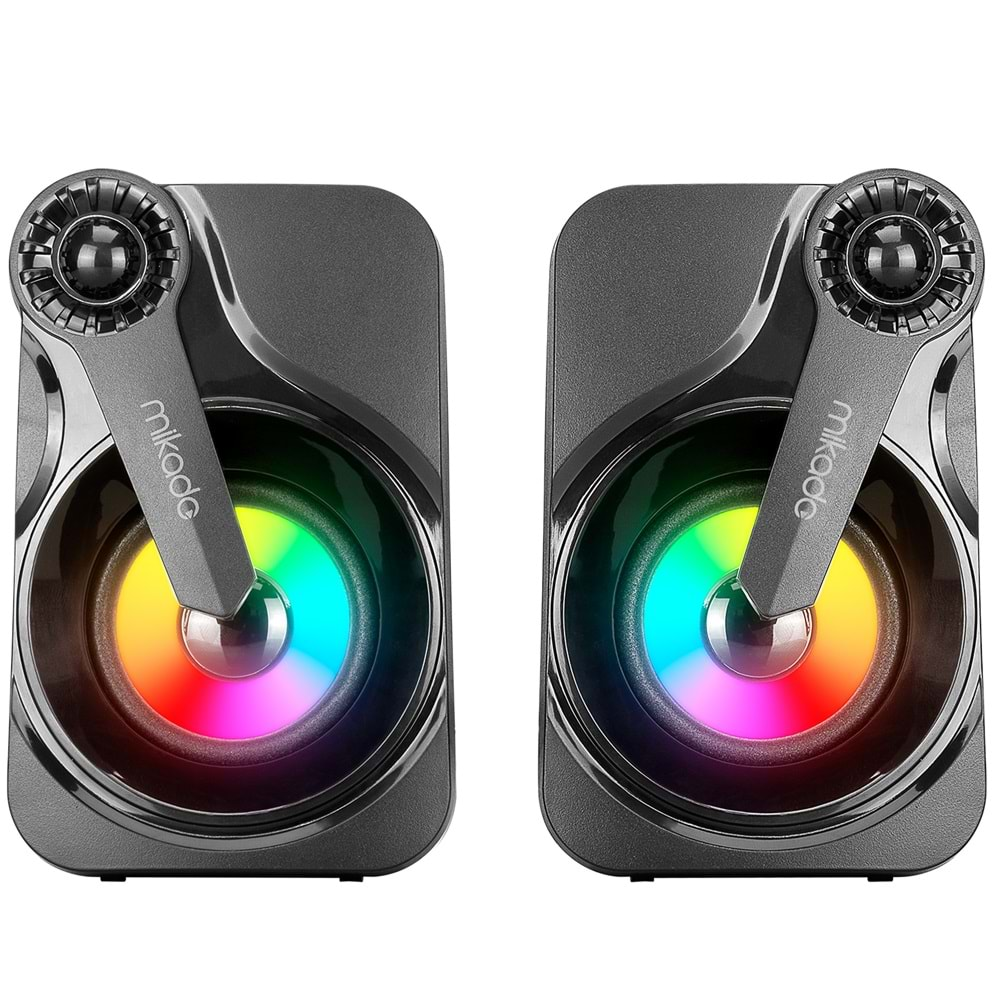 Mikado MD-BT28 5W+3W×2 BT,TF Card,USB, FM Radyo Siyah Led Işıklı Speaker