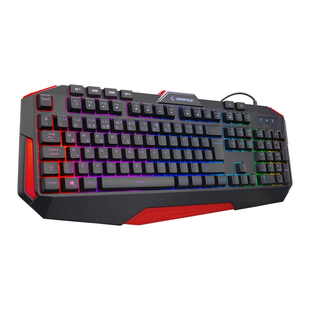 Rampage KB-RX7 ALPOR PRO Siyah USB RGB Aydınlatmalı Q Gaming Oyuncu Klavyesi