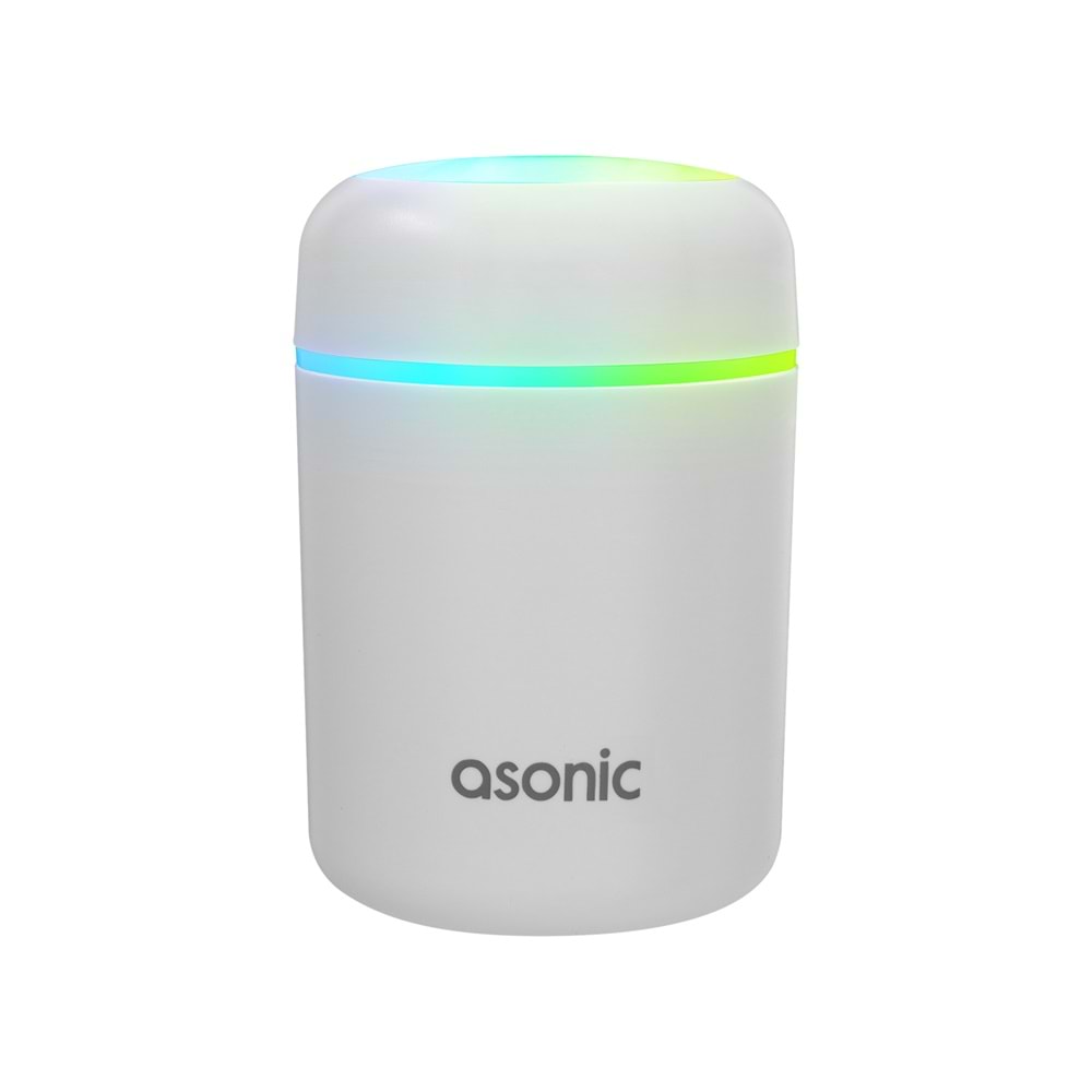 Asonic HN21 Matte 2W 300ML kapasiteli 4 Saat Çalışabilir RGB Mini Oda Nemlendirici HN22